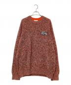 LACOSTEラコステ）の古着「ワニロゴ刺繍ニット」｜オレンジ