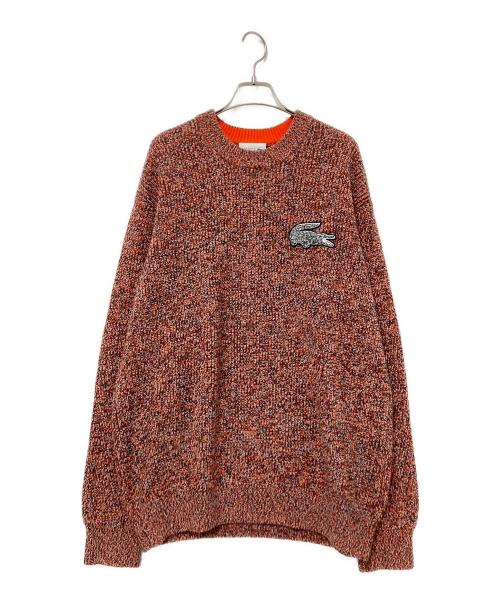 LACOSTE（ラコステ）LACOSTE (ラコステ) ワニロゴ刺繍ニット オレンジ サイズ:US:Lの古着・服飾アイテム