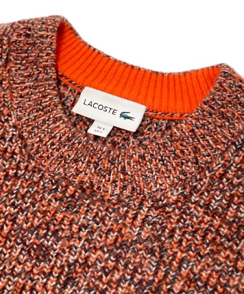 LACOSTE（ラコステ）LACOSTE (ラコステ) ワニロゴ刺繍ニット オレンジ サイズ:US:Lの古着・服飾アイテム