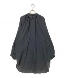 Plage（プラージュ）の古着「Crepe Long シャツ」｜ブラック