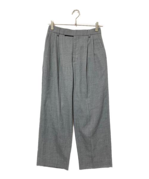 journal standard L'essage（ジャーナルスタンダード レサージュ）journal standard L'essage (ジャーナルスタンダード レサージュ) ウールトリコチン2タックワイドパンツ グレー サイズ:36の古着・服飾アイテム