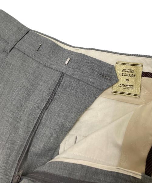 journal standard L'essage（ジャーナルスタンダード レサージュ）journal standard L'essage (ジャーナルスタンダード レサージュ) ウールトリコチン2タックワイドパンツ グレー サイズ:36の古着・服飾アイテム