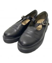 MARGARET HOWELL idea（マーガレット ハウエル アイディア）の古着「トラックソールTストラップシューズ」｜ブラック