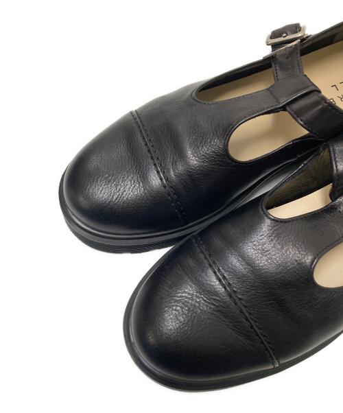 MARGARET HOWELL idea（マーガレット ハウエル アイディア）MARGARET HOWELL idea (マーガレット ハウエル アイディア) トラックソールTストラップシューズ ブラック サイズ:23.0㎝の古着・服飾アイテム