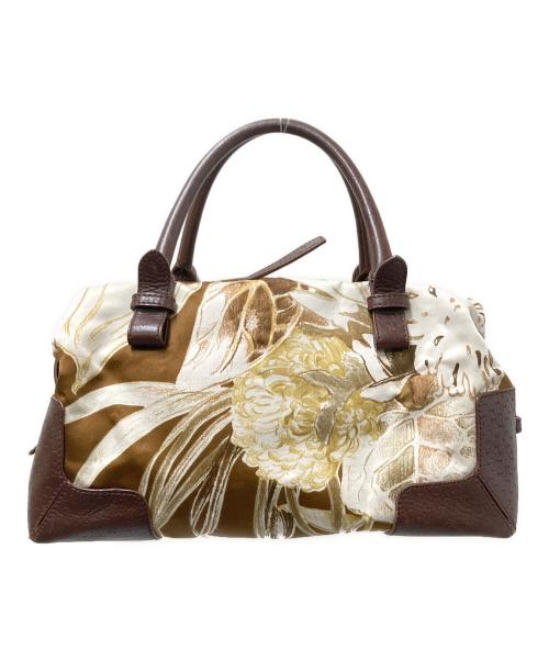 Salvatore Ferragamo（サルヴァトーレ フェラガモ）Salvatore Ferragamo (サルヴァトーレ フェラガモ) ハンドバッグ ブラウン×ホワイト サイズ:下記参照の古着・服飾アイテム