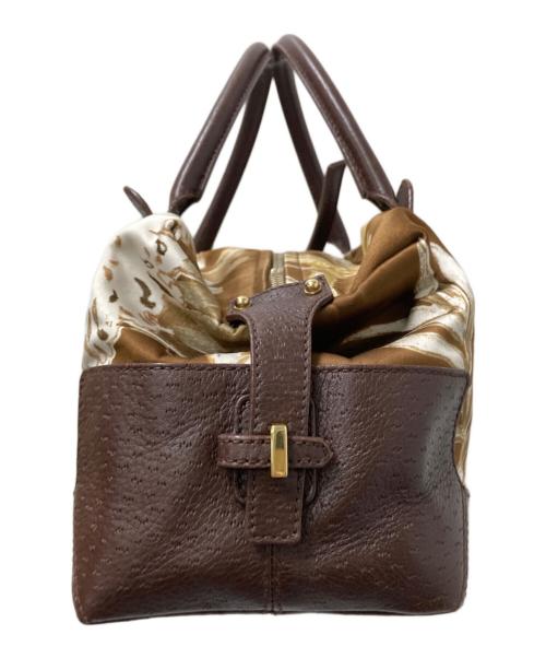 Salvatore Ferragamo（サルヴァトーレ フェラガモ）Salvatore Ferragamo (サルヴァトーレ フェラガモ) ハンドバッグ ブラウン×ホワイト サイズ:下記参照の古着・服飾アイテム