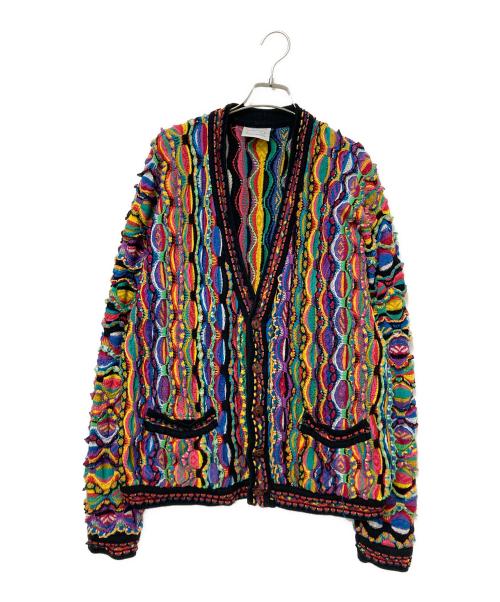 Coogi（クージー）Coogi (クージー) 90s 3Dニットカーディガン マルチカラー サイズ:Sの古着・服飾アイテム