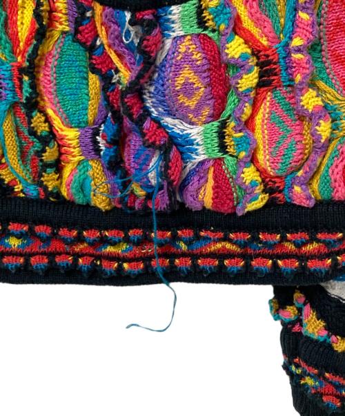 Coogi（クージー）Coogi (クージー) 90s 3Dニットカーディガン マルチカラー サイズ:Sの古着・服飾アイテム