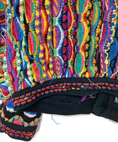 Coogi（クージー）Coogi (クージー) 90s 3Dニットカーディガン マルチカラー サイズ:Sの古着・服飾アイテム