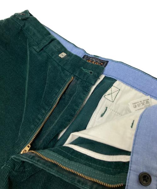BEAMS PLUS（ビームスプラス）BEAMS PLUS (ビームスプラス) シンチバッグ付コーデュロイパンツ グリーン サイズ:Mの古着・服飾アイテム