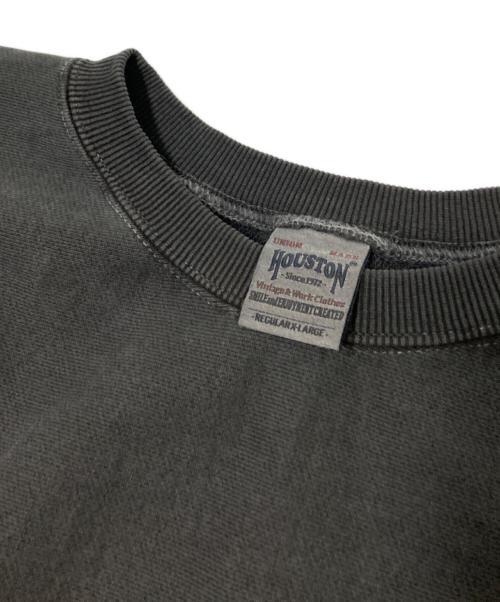 HOUSTON（ヒューストン）HOUSTON (ヒューストン) ピグメントスウェットシャツ ブラック サイズ:XLの古着・服飾アイテム