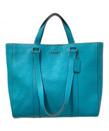 COACH（コーチ）の古着「ハドソン ダブル ハンドル トート」｜グリーン