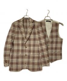 green label relaxing（グリーンレーベルリラクシング）の古着「ベスト付ジャケット」｜ブラウン
