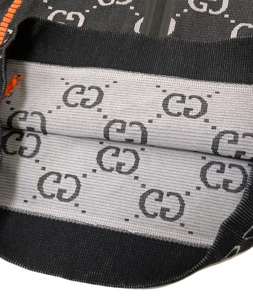 GUCCI（グッチ）GUCCI (グッチ) クロップドジャージジャケット ブラック×オレンジ サイズ:M 未使用品の古着・服飾アイテム