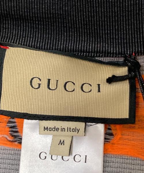 GUCCI（グッチ）GUCCI (グッチ) クロップドジャージジャケット ブラック×オレンジ サイズ:M 未使用品の古着・服飾アイテム