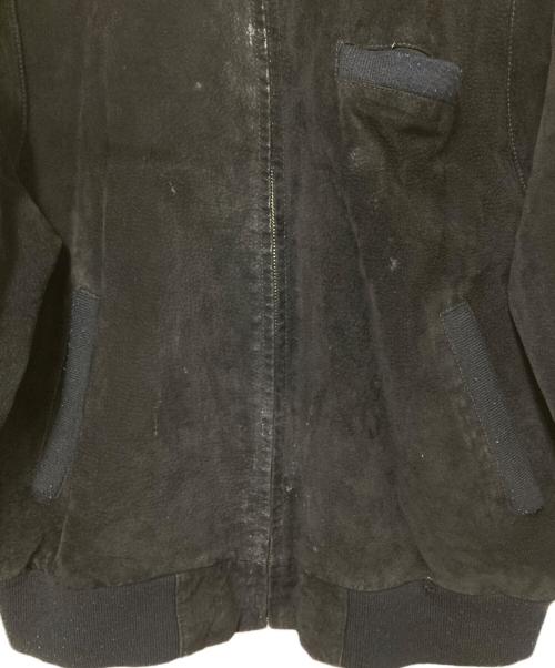 AMERICAN WEEKEND（アメリカンウィーケンド）AMERICAN WEEKEND (アメリカンウィーケンド) スエードレザージャケット ブラック サイズ:40の古着・服飾アイテム