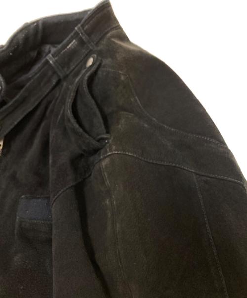 AMERICAN WEEKEND（アメリカンウィーケンド）AMERICAN WEEKEND (アメリカンウィーケンド) スエードレザージャケット ブラック サイズ:40の古着・服飾アイテム