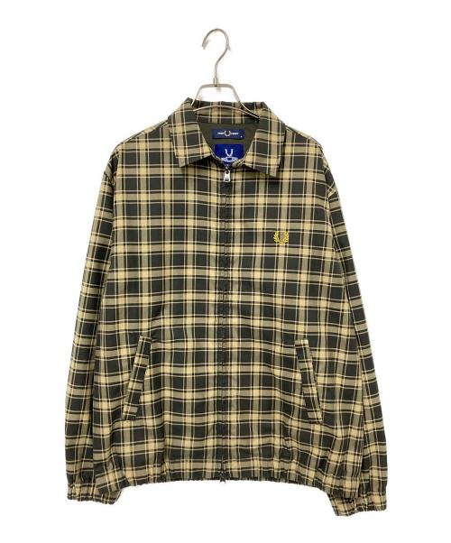 FRED PERRY（フレッドペリー）FRED PERRY (フレッドペリー) Peter Macarthur CABAN JACKET ブラウン×イエロー サイズ:Mの古着・服飾アイテム