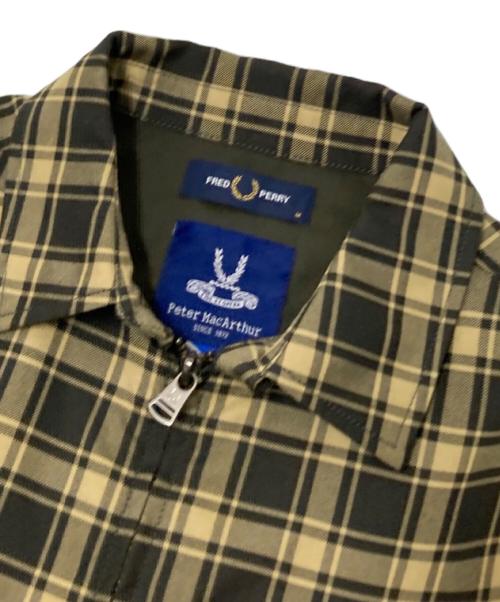 FRED PERRY（フレッドペリー）FRED PERRY (フレッドペリー) Peter Macarthur CABAN JACKET ブラウン×イエロー サイズ:Mの古着・服飾アイテム