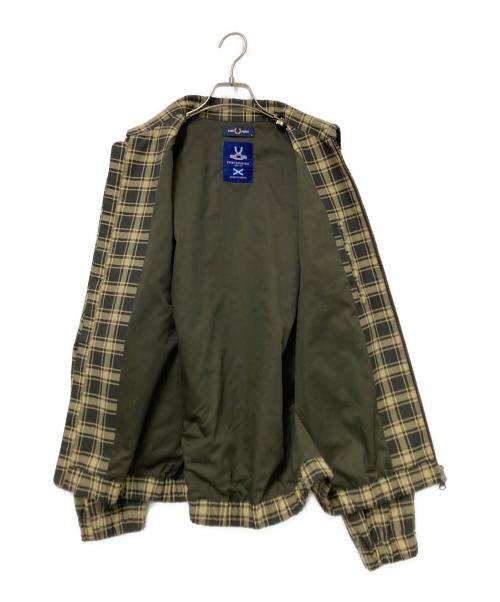 FRED PERRY（フレッドペリー）FRED PERRY (フレッドペリー) Peter Macarthur CABAN JACKET ブラウン×イエロー サイズ:Mの古着・服飾アイテム