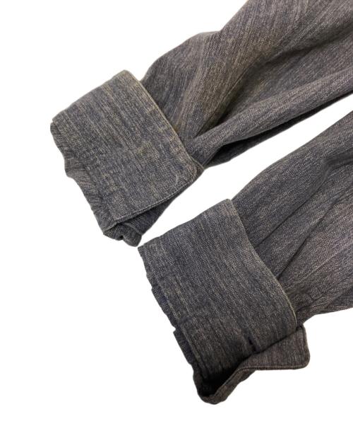 ISSEY MIYAKE（イッセイミヤケ）ISSEY MIYAKE (イッセイミヤケ) ノーカラーシャツ ネイビー サイズ:Lの古着・服飾アイテム