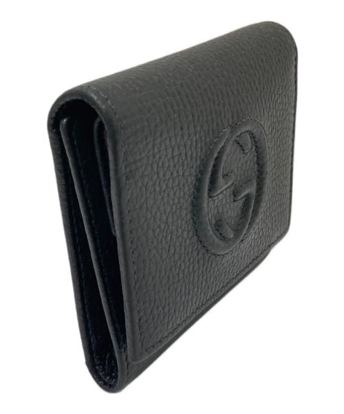 GUCCI（グッチ）GUCCI (グッチ) ソーホーコンパクト三つ折り財布 ブラック サイズ:下記参照の古着・服飾アイテム