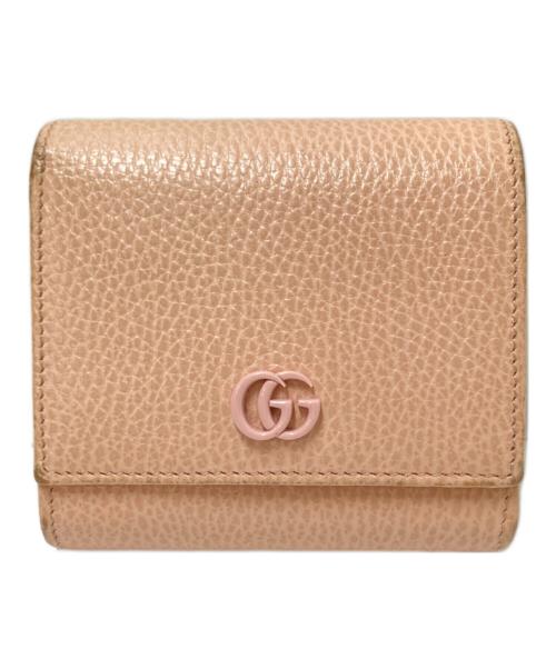 GUCCI（グッチ）GUCCI (グッチ) ダブルGミディアムウォレット ピンク サイズ:下記参照の古着・服飾アイテム