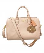 COACHコーチ）の古着「ローアン ラージ サッチェル バッグ・シェル チャーム」｜ピンク