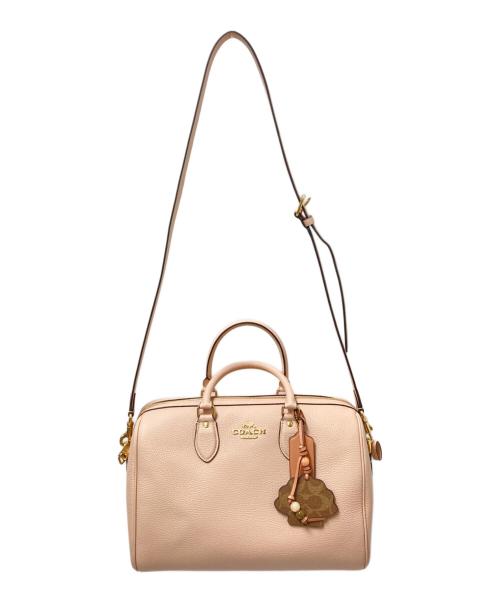 COACH（コーチ）COACH (コーチ) ローアン ラージ サッチェル バッグ・シェル チャーム ピンク サイズ:下記参照の古着・服飾アイテム