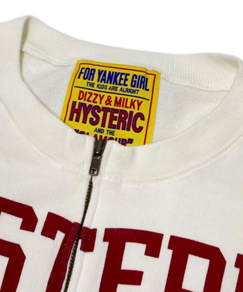 Hysteric Glamour（ヒステリックグラマー）Hysteric Glamour (ヒステリックグラマー) HYSTERIC 76 オーバーサイズジャンパー レッド×ホワイト サイズ:FREEの古着・服飾アイテム