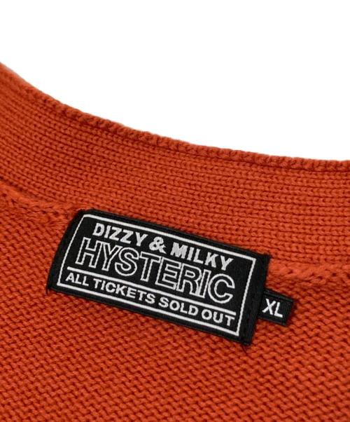 Hysteric Glamour（ヒステリックグラマー）Hysteric Glamour (ヒステリックグラマー) BANANA編み込みカーディガン オレンジ サイズ:XLの古着・服飾アイテム