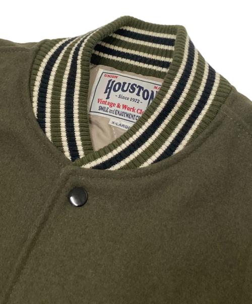 HOUSTON（ヒューストン）HOUSTON (ヒューストン) メルトン アワード ジャケット オリーブ サイズ:XLの古着・服飾アイテム