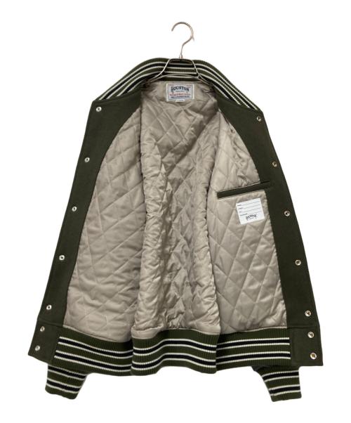 HOUSTON（ヒューストン）HOUSTON (ヒューストン) メルトン アワード ジャケット オリーブ サイズ:XLの古着・服飾アイテム