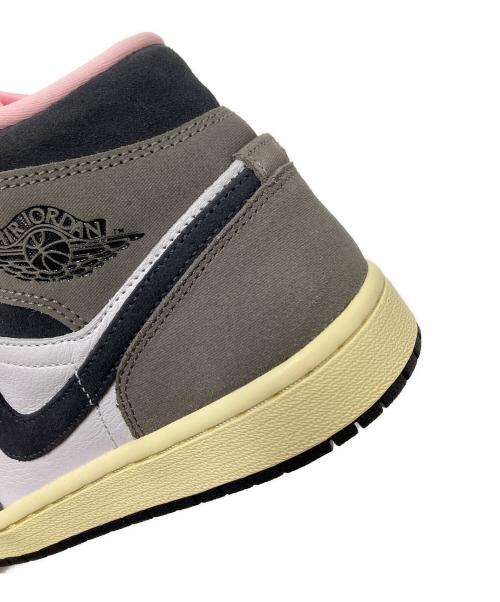 NIKE（ナイキ）NIKE (ナイキ) AIR JORDAN 1 MID SE グレー×ホワイト サイズ:26.0cmの古着・服飾アイテム