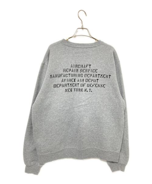 AVIREX（アヴィレックス）AVIREX (アヴィレックス) ロゴスウェット グレー サイズ:XLの古着・服飾アイテム