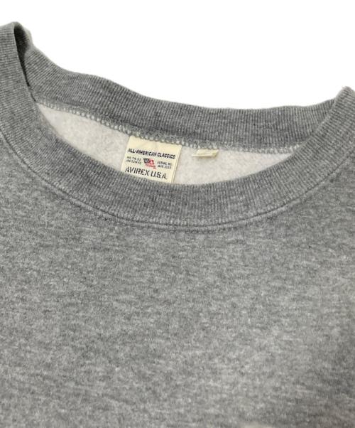 AVIREX（アヴィレックス）AVIREX (アヴィレックス) ロゴスウェット グレー サイズ:XLの古着・服飾アイテム