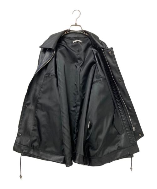 WYM LIDNM（ウィム バイ リドム）WYM LIDNM (ウィム バイ リドム) ARTIFICIAL GRAIN MILITARY BLOUSON ブラック サイズ:Mの古着・服飾アイテム