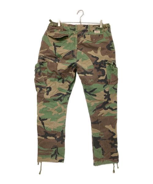 POLO RALPH LAUREN（ポロ・ラルフローレン）POLO RALPH LAUREN (ポロ・ラルフローレン) カモ柄カーゴパンツ ブラウン×グリーン サイズ:38/32の古着・服飾アイテム