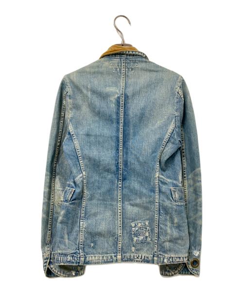 KAPITAL（キャピタル）KAPITAL (キャピタル) ダメージ加工デザインデニムジャケット インディゴの古着・服飾アイテム