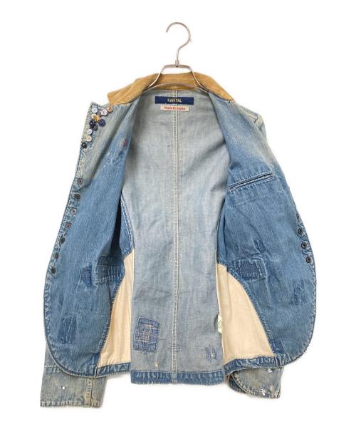 KAPITAL（キャピタル）KAPITAL (キャピタル) ダメージ加工デザインデニムジャケット インディゴの古着・服飾アイテム