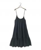 Spick and Spanスピック＆スパン）の古着「HYU 楊柳キャミワンピース」｜ブラック