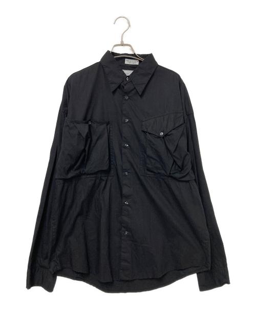 GOOUCH（グーチ）GOOUCH (グーチ) ビッグポケットシャツ ブラック サイズ:Lの古着・服飾アイテム