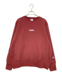 Champion REVERSE WEAVE×SOPH.（チャンピオン リバース ウィーブ×ソフ）の古着「CREWNECK SWEAT」｜エンジ
