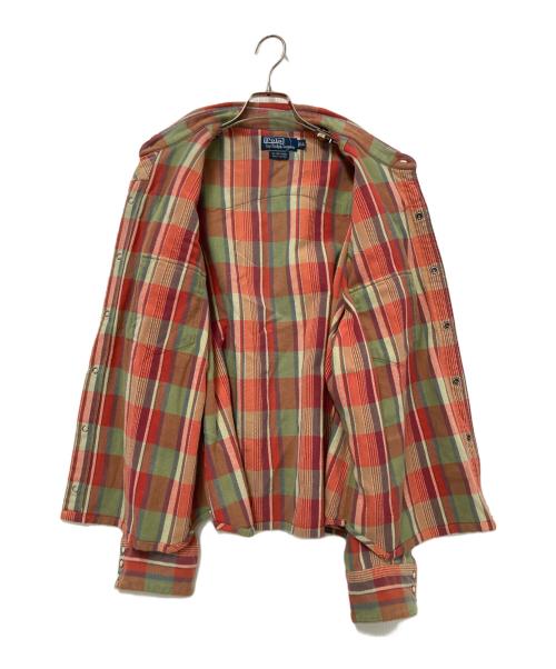 POLO RALPH LAUREN（ポロ・ラルフローレン）POLO RALPH LAUREN (ポロ・ラルフローレン) ウエスタンチェックシャツ レッド×グリーン サイズ:LLの古着・服飾アイテム