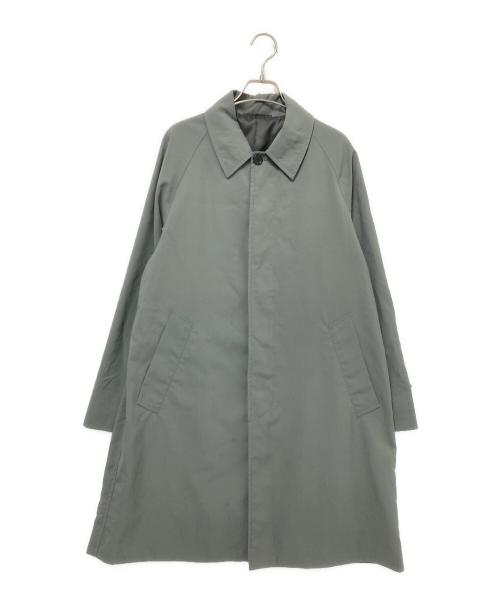 green label relaxing（グリーンレーベルリラクシング）green label relaxing (グリーンレーベルリラクシング) ナイロンオックス ステンカラーコート ‐撥水‐ グレー サイズ:Sの古着・服飾アイテム