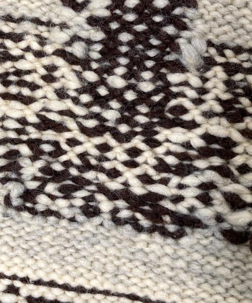 TUAK（トゥアック）TUAK (トゥアック) カウチンニットカーディガン ベージュ×ブラウン サイズ:下記参照の古着・服飾アイテム