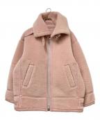 furfurファーファー）の古着「フェイクムートンボアジャケット」｜ピンク