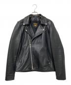 VANSONバンソン）の古着「C2ダブルライダースジャケット」｜ブラック