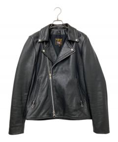 中古・古着通販】VANSON (バンソン) レザーベスト ブラック サイズ:34