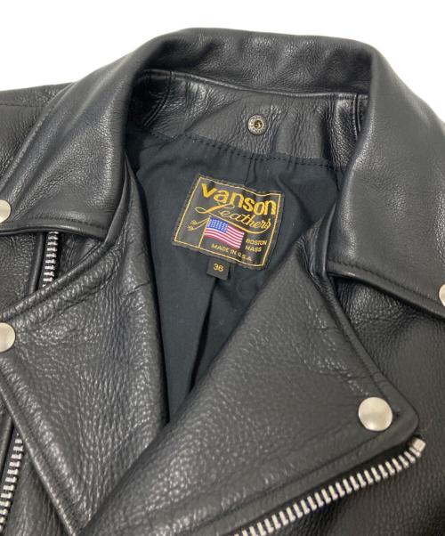 VANSON（バンソン）VANSON (バンソン) C2ダブルライダースジャケット ブラック サイズ:36の古着・服飾アイテム